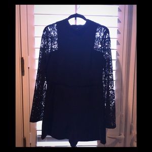 BCBGeneration Dressy Black Romper NWOT